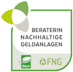 Logo mit dem Text FNG Beraterin Nachhaltige Geldanlagen